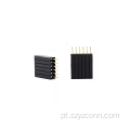 Conector de cabeçote fêmea com passo de 1,27 mm reto 6P